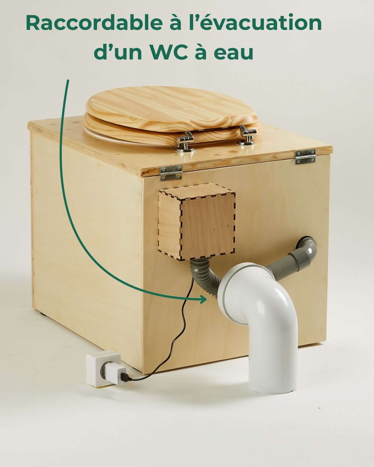 Raccordement des urines et de la ventilation d'une toilette sèche à séparation sur la sortie d'un ancien toilette à eau