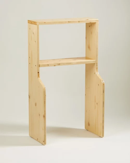 Etagère en épicéa pour toilettes sèches à séparation La Fabulette